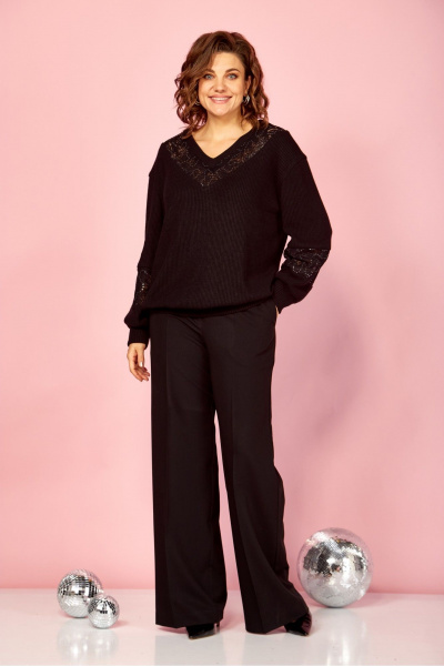 Джемпер AVA fashion М-162 черный - фото 2