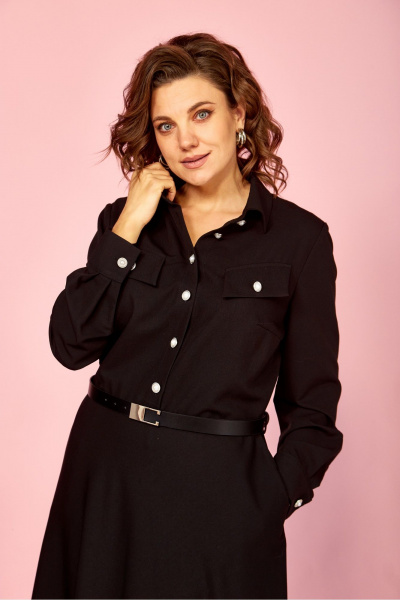 Платье AVA fashion М-164 черный - фото 8