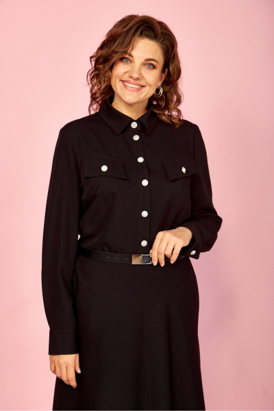 Платье AVA fashion М-164 черный - фото 7