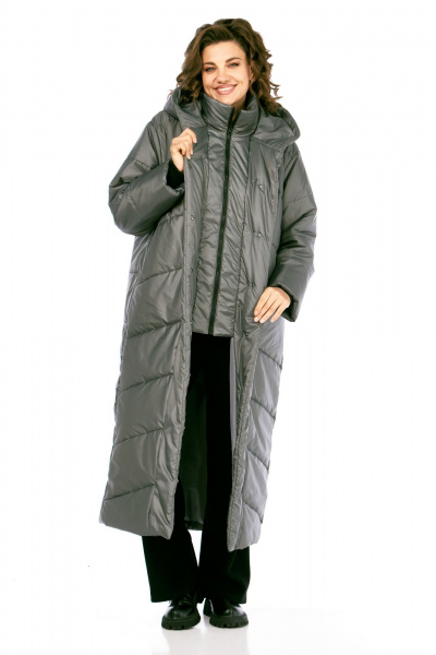 Пальто Диомант 2128 серый - фото 12