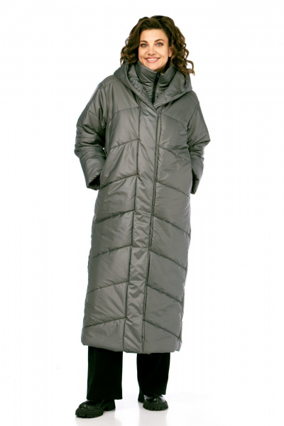 Пальто Диомант 2128 серый - фото 3