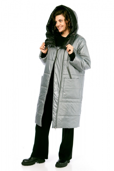 Пальто Диомант 2129 серый - фото 8