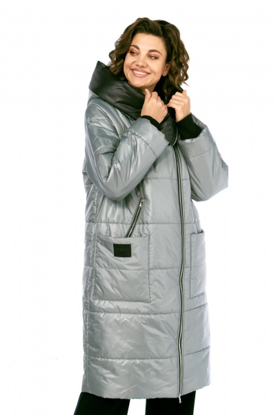 Пальто Диомант 2129 серый - фото 7