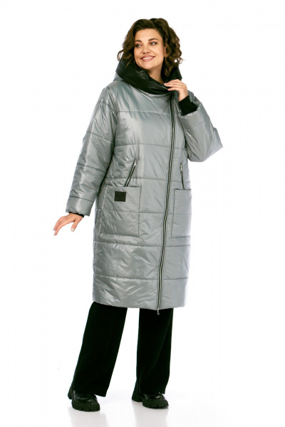Пальто Диомант 2129 серый - фото 4