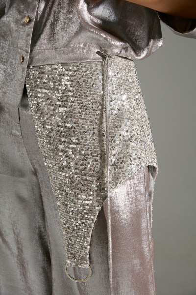 Блуза, брюки LM М98 бежевый_шиммер - фото 6