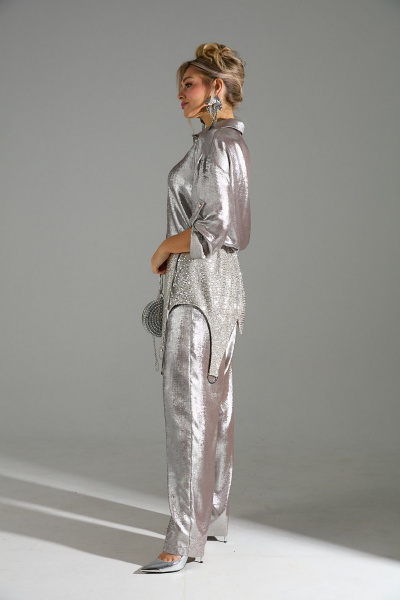 Блуза, брюки LM М98 бежевый_шиммер - фото 5