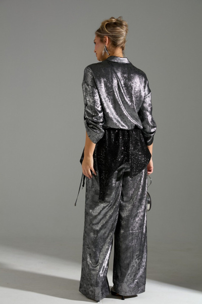 Блуза, брюки LM М98 серый_шиммер - фото 7