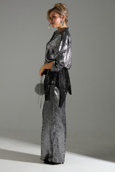 Блуза, брюки LM М98 серый_шиммер - фото 6