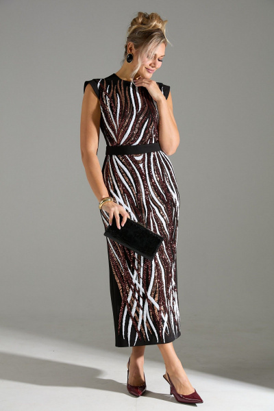 Платье LM М46 красное-белое - фото 3