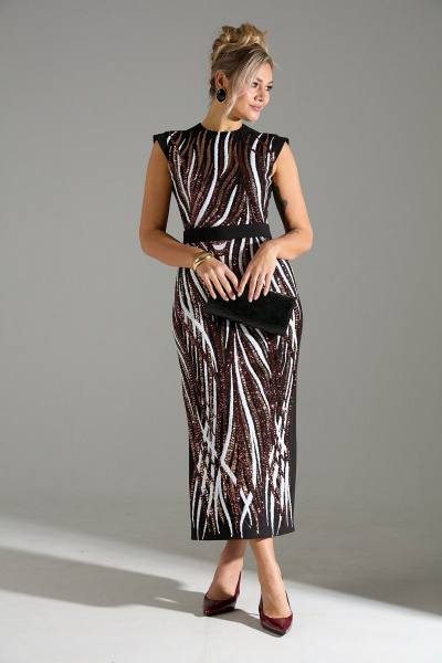 Платье LM М46 красное-белое - фото 1