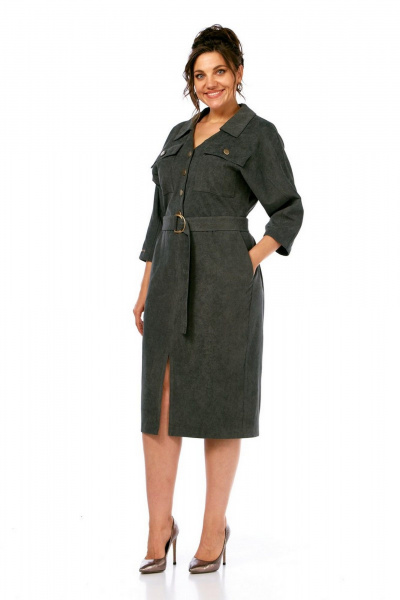 Платье Милора-стиль 1377 хаки - фото 2