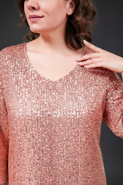 Платье коктейльное с пайетками и свободным силуэтом Avanti 1682-1 - фото 3