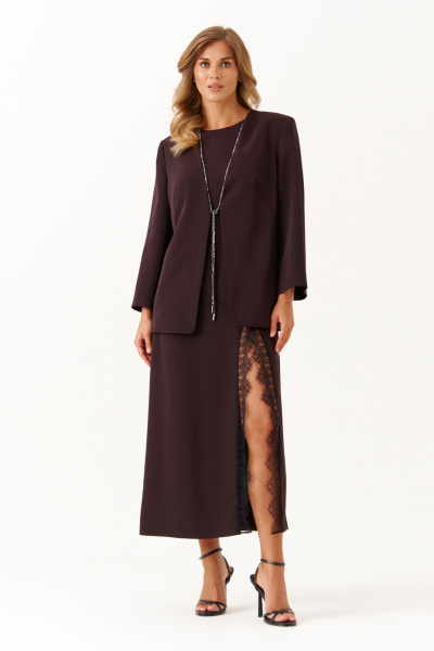 Жакет Панда 115530 коричневый - фото 4