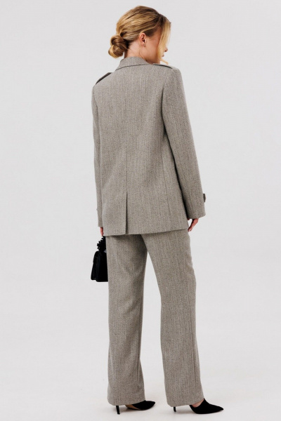 Брюки, жакет Faufilure С1576 серо-бежевый - фото 3