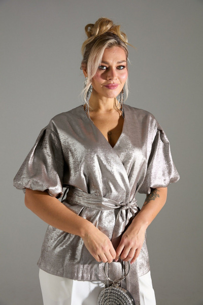 Брюки, жакет LM К1460110 бежевый_шиммер - фото 7