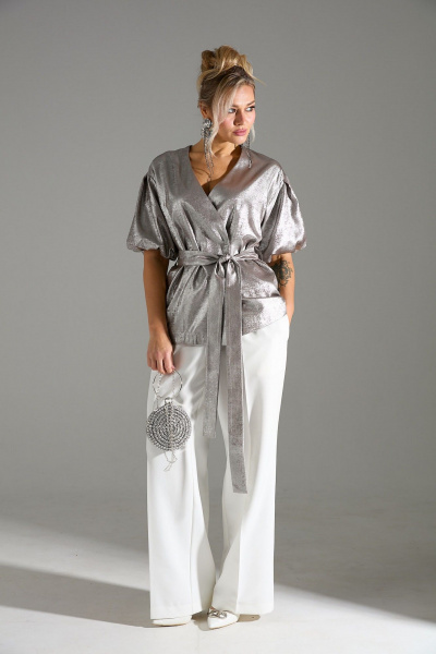 Брюки, жакет LM К1460110 бежевый_шиммер - фото 5