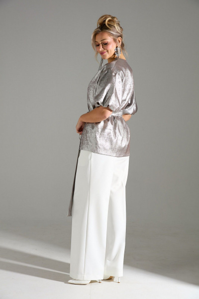 Жакет LM М110  бежевый_шиммер - фото 4