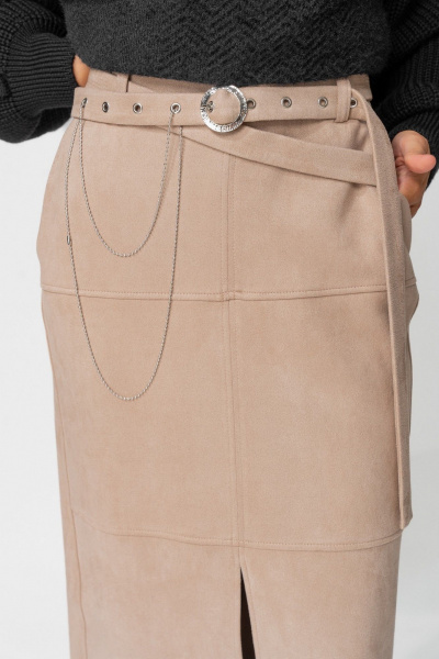 Юбка Laikony L-453-2 бежевый - фото 10