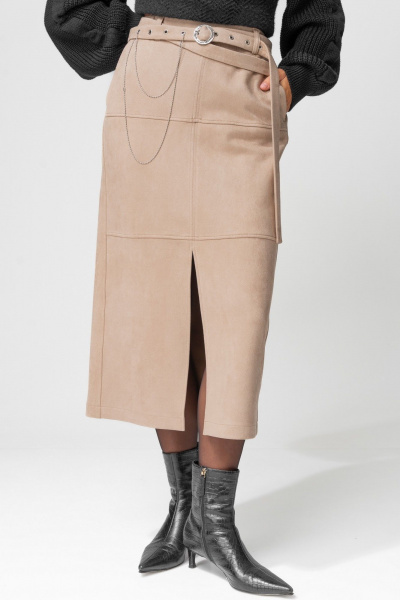 Юбка Laikony L-453-2 бежевый - фото 9