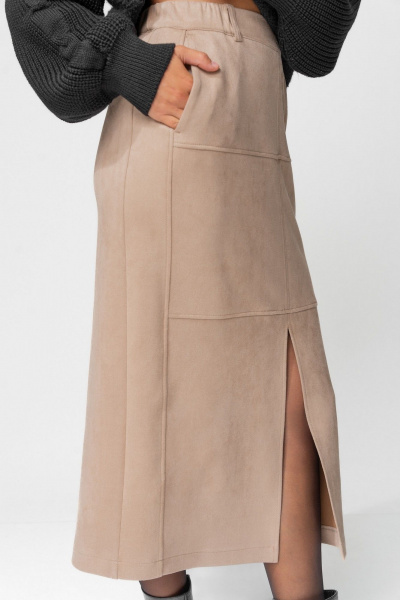 Юбка Laikony L-453-2 бежевый - фото 8