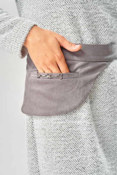 Платье Laikony L-573 серый_диагональ - фото 5