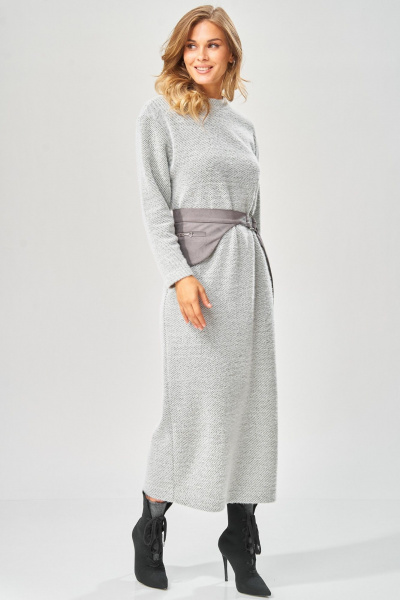 Платье Laikony L-573 серый_диагональ - фото 1