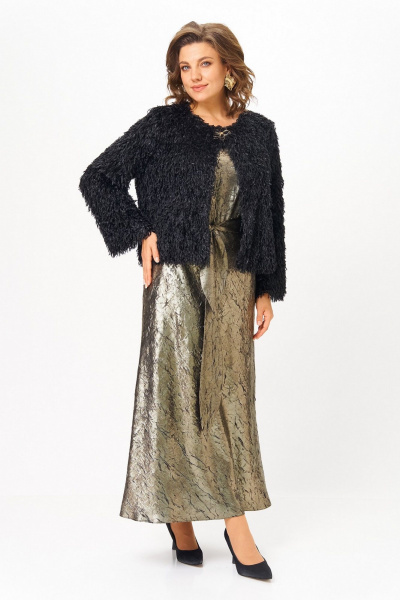 Жакет, платье Koketka i K 1332 золотой+черный - фото 15
