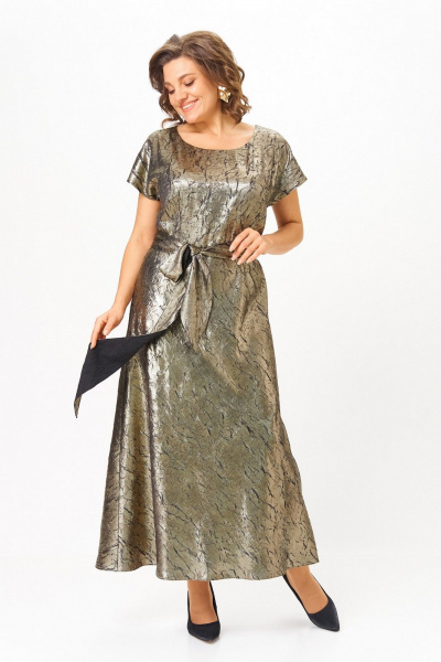 Жакет, платье Koketka i K 1332 золотой+черный - фото 9