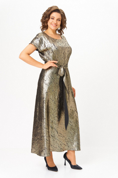 Жакет, платье Koketka i K 1332 золотой+черный - фото 8