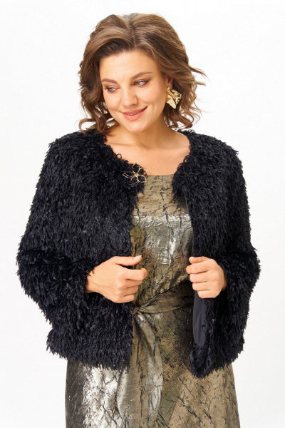 Жакет, платье Koketka i K 1332 золотой+черный - фото 6