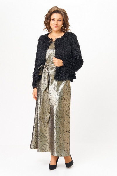 Жакет, платье Koketka i K 1332 золотой+черный - фото 3