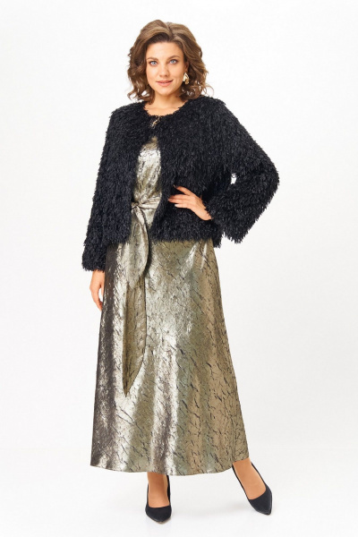 Жакет, платье Koketka i K 1332 золотой+черный - фото 1