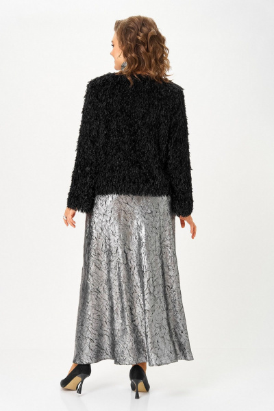 Жакет, платье Koketka i K 1332 серебристый+черный - фото 14