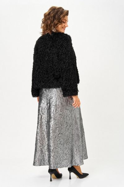 Жакет, платье Koketka i K 1332 серебристый+черный - фото 13