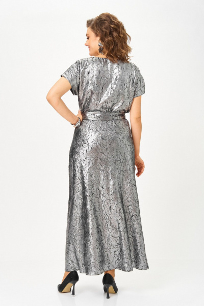 Жакет, платье Koketka i K 1332 серебристый+черный - фото 7