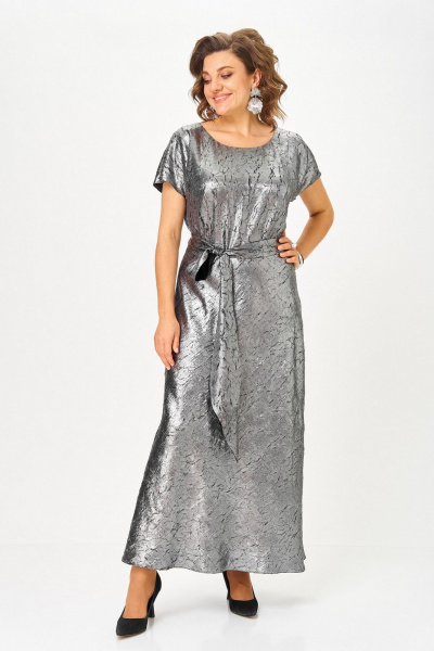 Жакет, платье Koketka i K 1332 серебристый+черный - фото 6