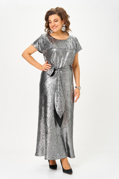 Жакет, платье Koketka i K 1332 серебристый+черный - фото 5
