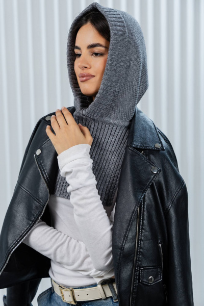 Капор Romgil РВ0362-ШЕ5 серый - фото 3