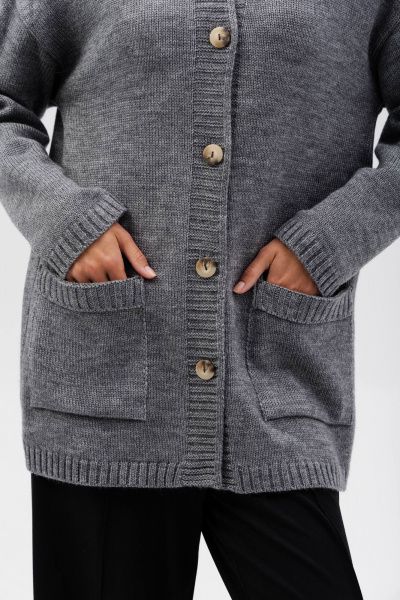 Кардиган Romgil РВ0268-ШЕ5 серый - фото 3