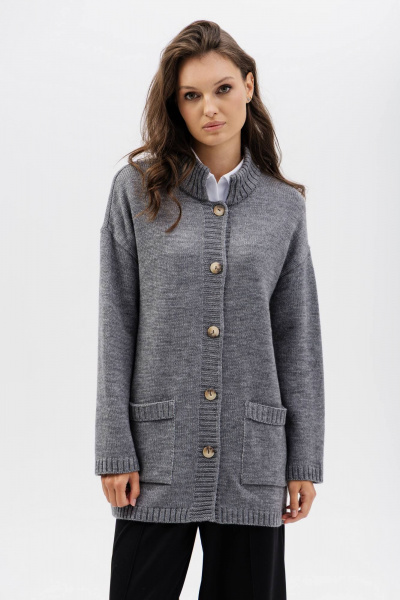 Кардиган Romgil РВ0268-ШЕ5 серый - фото 1