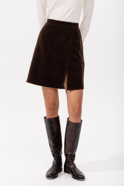 Юбка Romgil РП0098-ХЛ5 шоколадный - фото 1