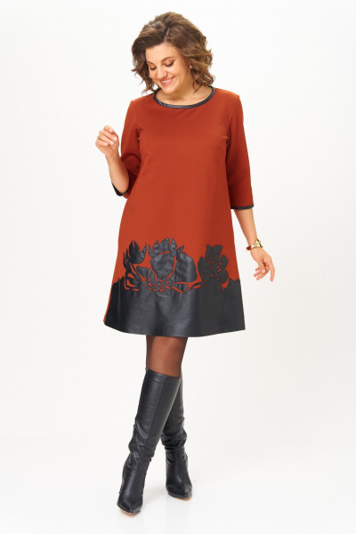 Платье Michel chic 2140/1 терракот - фото 2