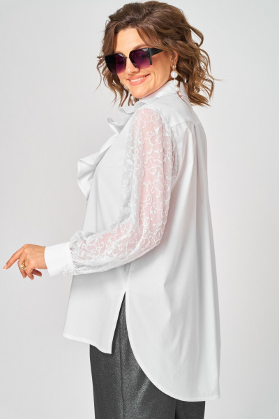 Блуза EVA GRANT 7174-1В белый - фото 10