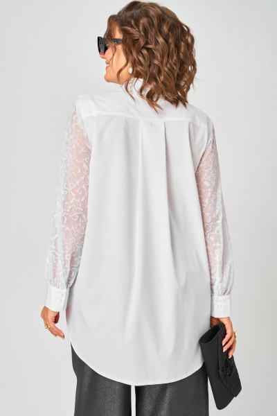 Блуза EVA GRANT 7174-1В белый - фото 7
