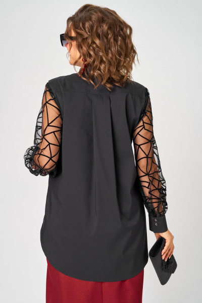 Блуза EVA GRANT 7174-1В черный - фото 10