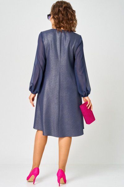Платье EVA GRANT 7322А синий_баклажан - фото 9
