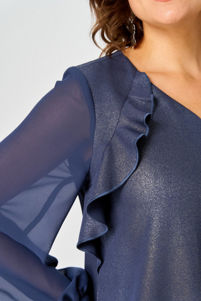 Платье EVA GRANT 7322А синий_баклажан - фото 2