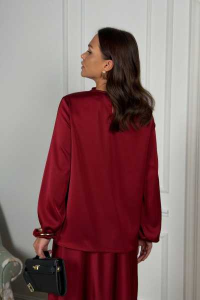 Блуза, юбка DAVA 2236 бордовый - фото 6