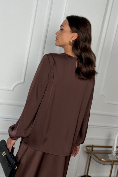 Блуза, юбка DAVA 2236 шоколадный - фото 8