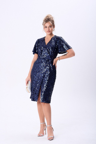 Платье AMUAR 1088 синий - фото 2